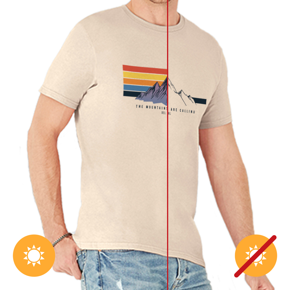 Men Classic Crew Tee-Mountain Calling by DelSol for Men-1 Pc T-Shirt (Medium)